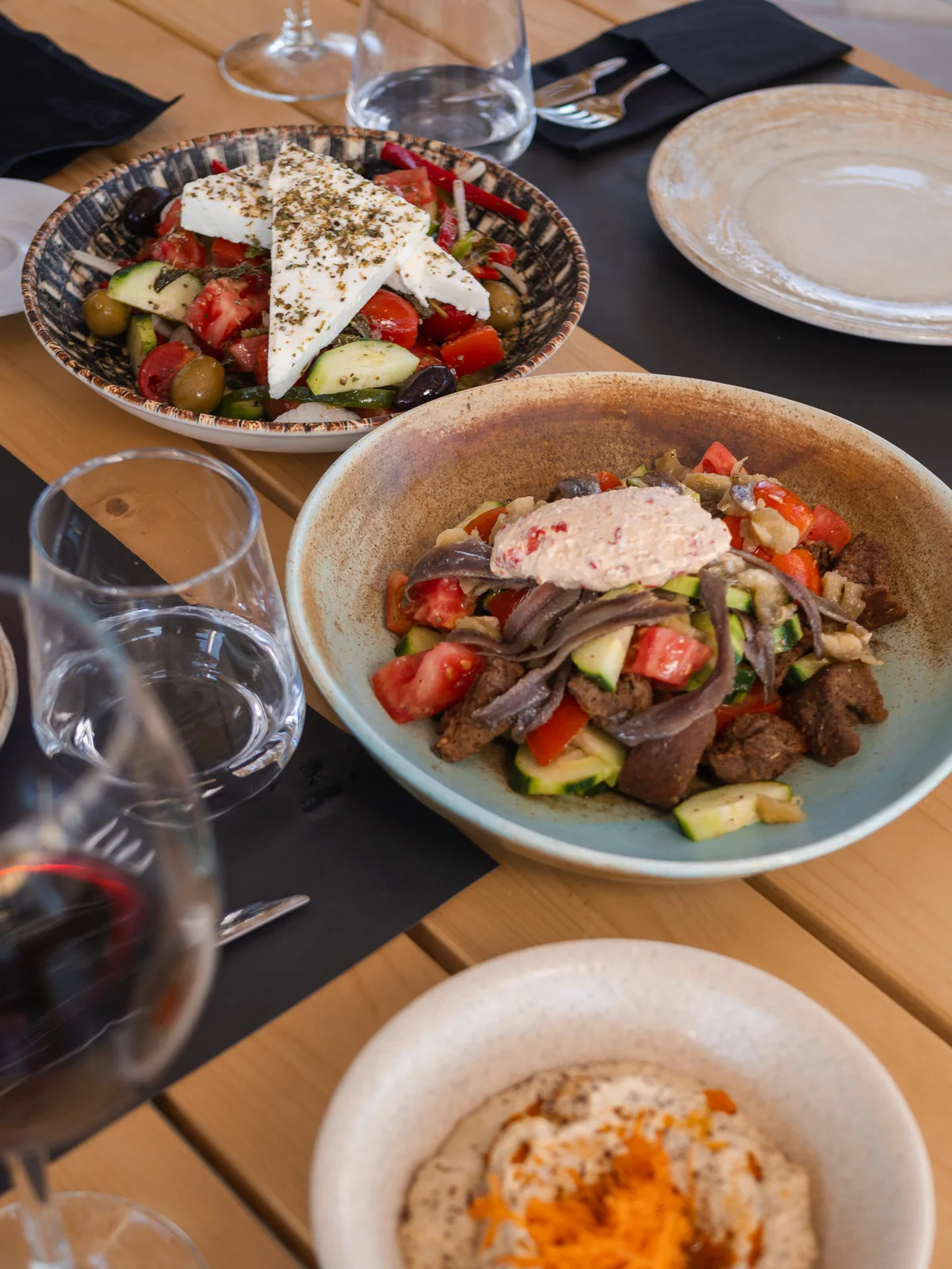Greek dishes served at Eterna