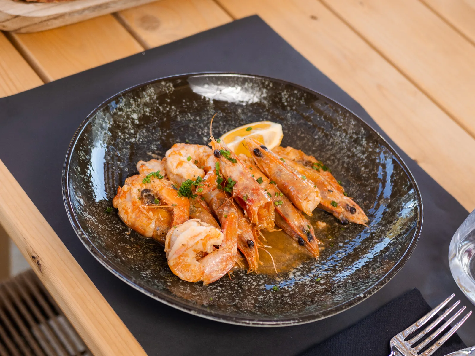Prawns served at Eterna